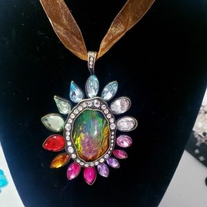 Rainbow Sunflower Pendent